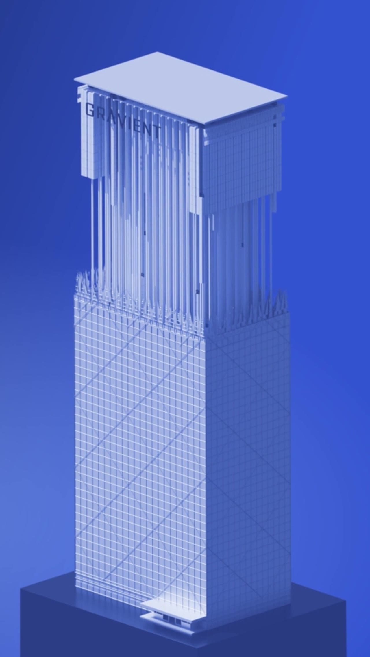 The GRAVIENT tower seen up close